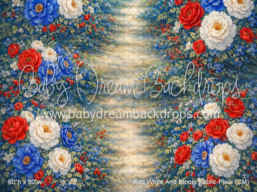 Red White And Bloom Fabric Floor (CM)