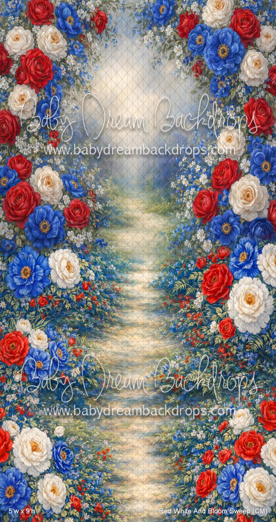 Red White And Bloom Sweep (CM) — Baby Dream Backdrops