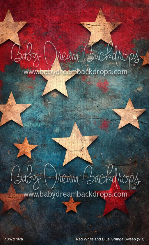 Red White and Blue Grunge Sweep (VR)