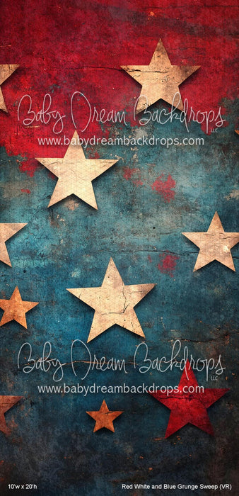 Red White and Blue Grunge Sweep (VR)