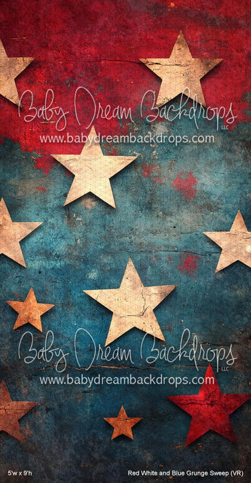 Red White and Blue Grunge Sweep (VR)