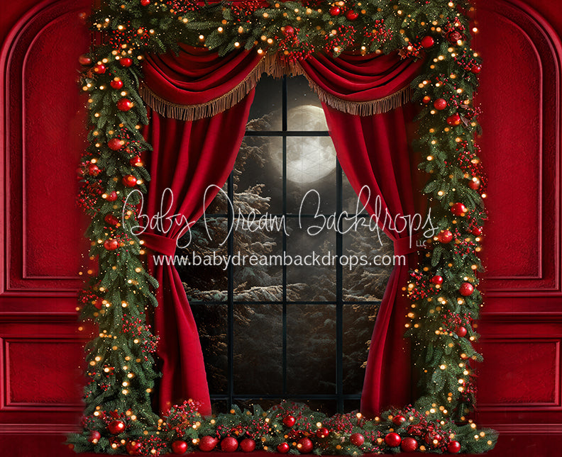 Midnight Window Red at Midnight Window (JA) — Baby Dream Backdrops