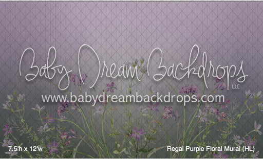 Regal Purple Floral Mural (HL)