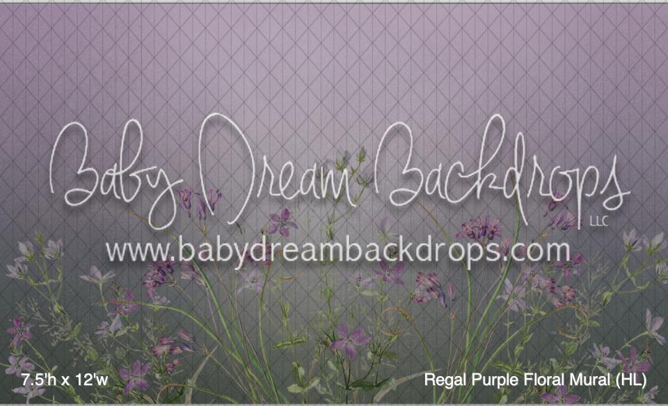 Regal Purple Floral Mural (HL)