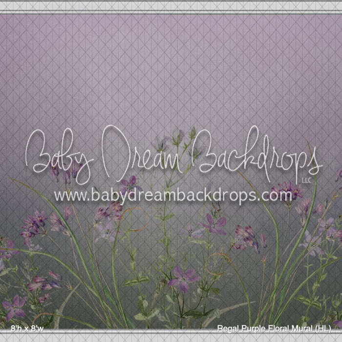 Regal Purple Floral Mural (HL)