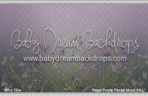 Regal Purple Florals Mural (HL)