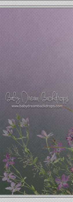 Regal Purple Florals Mural Left Skinny (HL)