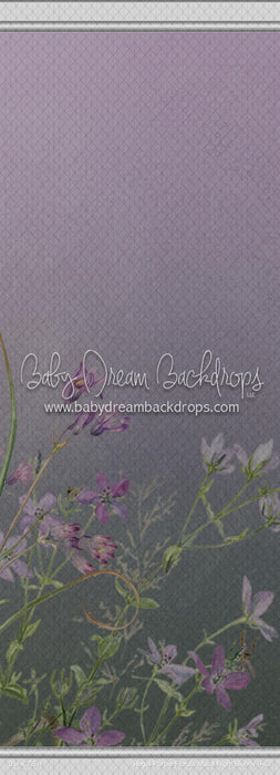Regal Purple Florals Mural Right Skinny (HL)