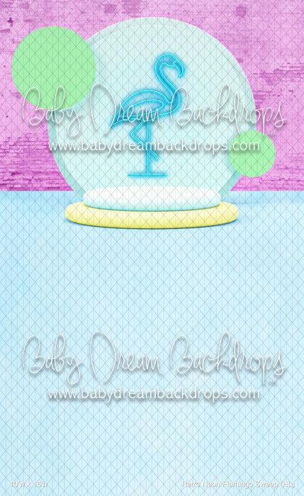 Retro Neon Flamingo Sweep (HL)