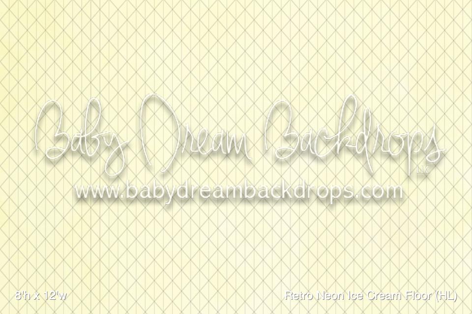 Retro Neon Ice Cream Fabric Floor (HL)