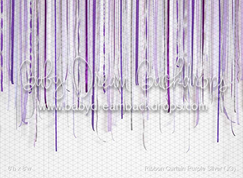 Ribbon Curtain Purple Silver (JG)