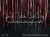 Ribbon Curtain Red Black Heart on Black (JG)