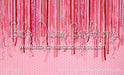 Ribbon Curtain Red Pink Heart on Pink (JG)