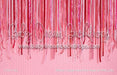 Ribbon Curtain Red Pink Heart on Pink (JG)