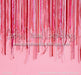 Ribbon Curtain Red Pink Heart on Pink (JG)