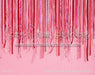Ribbon Curtain Red Pink Heart on Pink (JG)