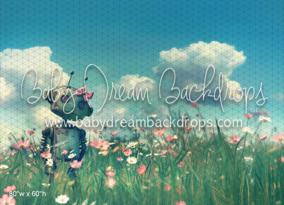 Robot in Flowers (WM)