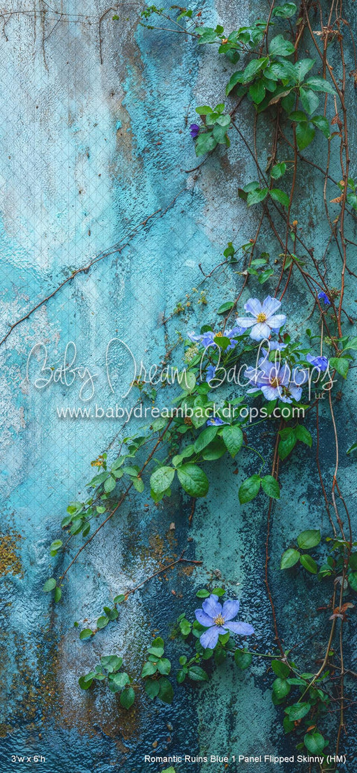 Romantic Ruins Blue 1 Panel Flipped Skinny (HM)