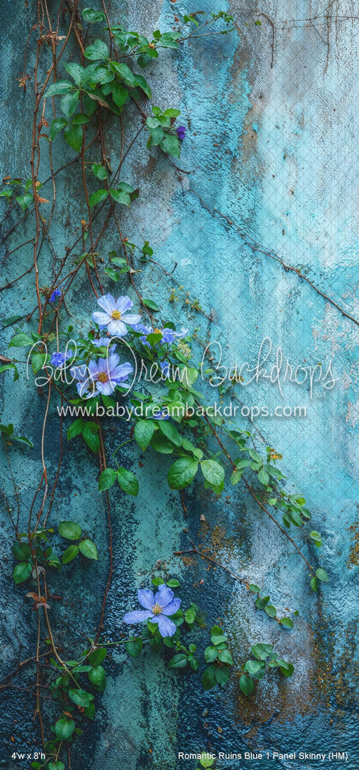 Romantic Ruins Blue 1 Panel Skinny (HM)