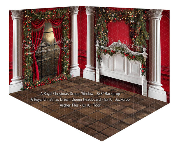 Room A Royal Christmas Dream Window + A Royal Christmas Dream Queen Headboard + Archer Tiles