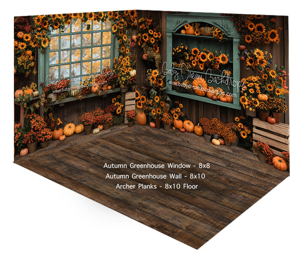 Fabric Room Autumn Greenhouse Window + Wall + Archer Planks