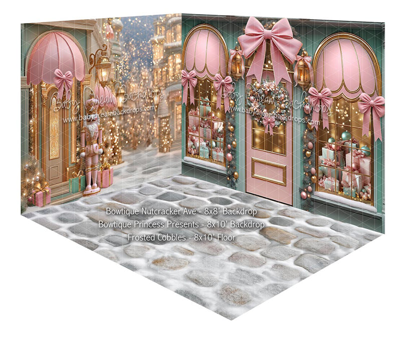 Fabric Room Bowtique Nutcracker Ave + Bowtique Princess Presents + Frosted Cobbles