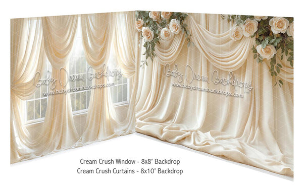 Fabric Room Cream Crush Window + Cream Crush Curtains