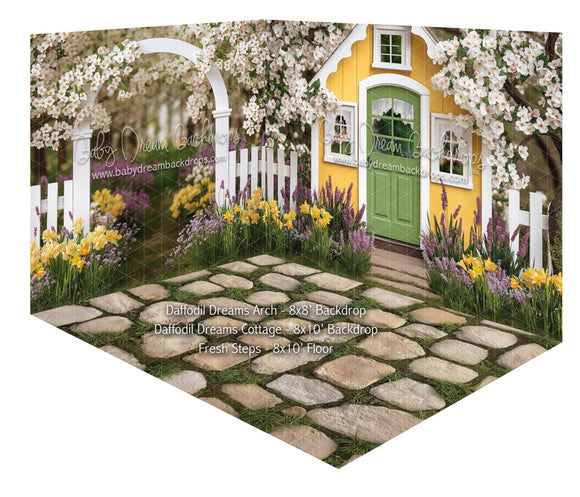 Fabric Room Daffodil Dreams Arch + Daffodil Dreams Cottage + Fresh Steps