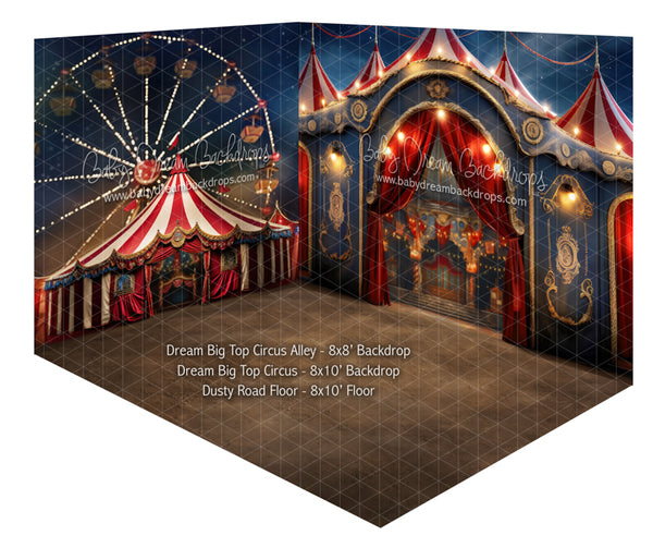 Room Dream Big Top Circus Alley + Dream Big Top Circus + Dusty Road Floor