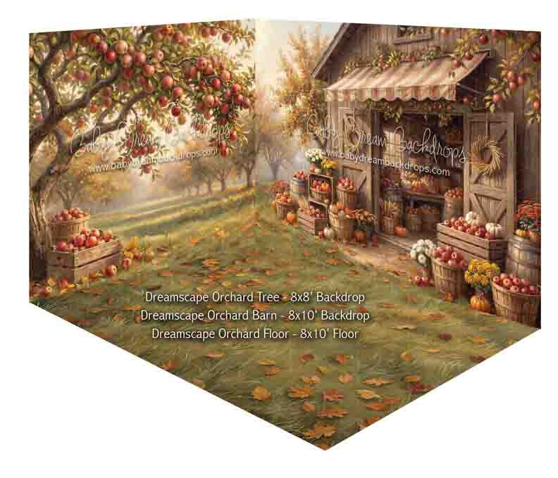 Fabric Room Dreamscape Orchard Tree + Dreamscape Orchard Barn + Dreamscape Orchard Floor