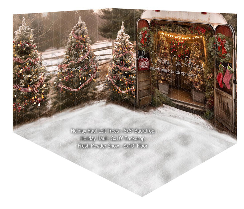 Fabric Room Holiday Haul Left Trees + Holiday Haul + Fresh Powder Snow ...