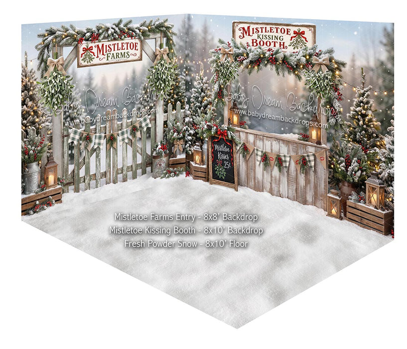 Fabric Room Mistletoe Farms Entry + Mistletoe Kissing Booth + Fresh Powder Snow Floor