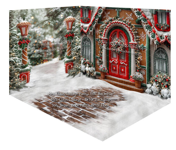 Room Mrs. Claus Cottage Path + Mrs. Claus Cottage + Jolly Brown Brick Path