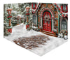 Fabric Room Mrs. Claus Cottage Path + Mrs. Claus Cottage + Jolly Brown Brick Path