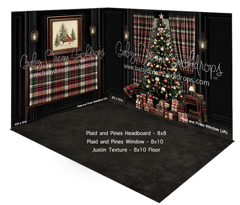 Room Plaid and Pines Headboard + Plaid and Pines Window + Justin Texture