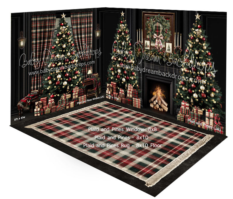 Room Plaid and Pines Window + Plaid and Pines + Plaid and Pines Rug