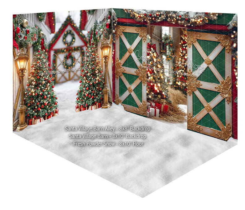 Room Santa Village Barn Alley + Santa Village Barn + Fresh Powder Snow ...