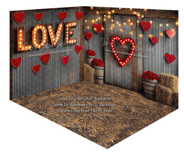 Room Some Tin Love +Some Tin Valentine + Scattered Hay Floor