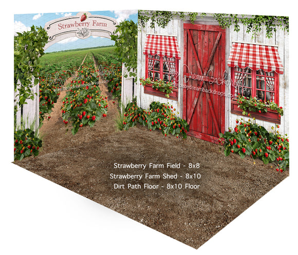 Room Strawbery Farm Field + Shed + Dirt Path Floor
