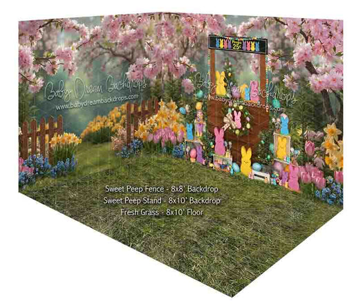 Room Sweet Peep Fence + Sweet Peep Stand + Fresh Grass