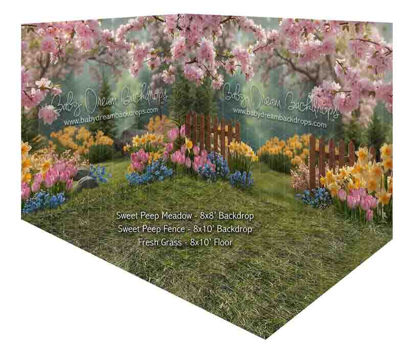 Fabric Room Sweet Peep Meadow + Sweet Peep Fence + Fresh Grass