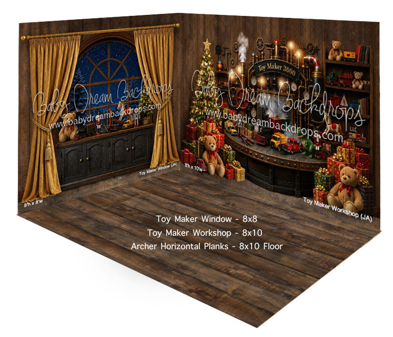 Fabric Room Toy Maker Window+Toy Maker Workshop+Archer Horizontal Planks Floor