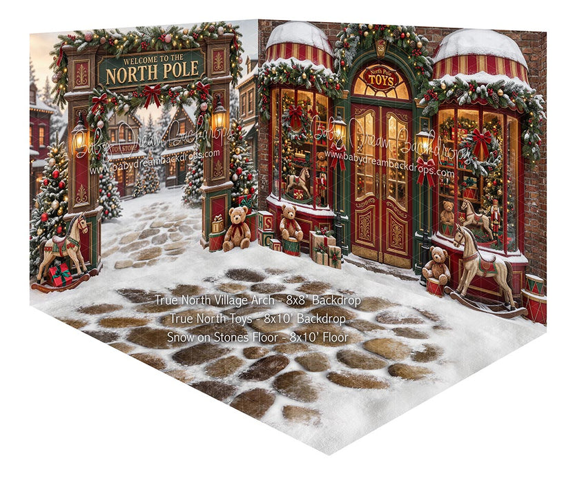 Room True North Village Arch + True North Toys + Snow on Stones Floor