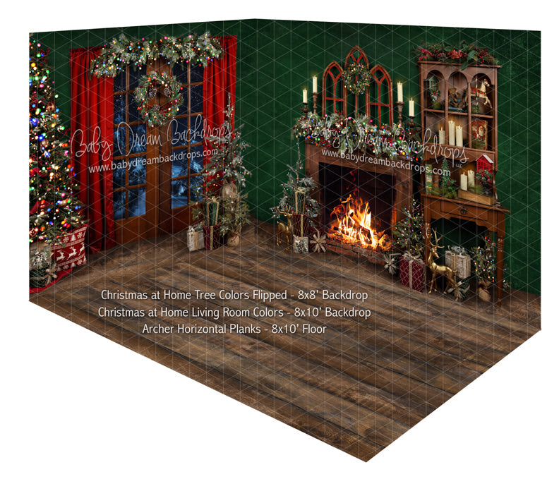 Christmas at Home Tree Colors Flipped and Christmas at Home Living Fabric Room Colors Fabric Room