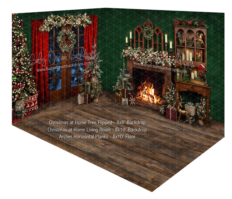 Christmas at Home Tree Flipped and Christmas at Home Living Fabric Room