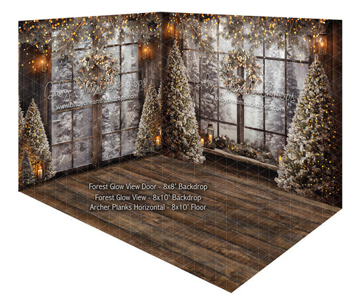 Room Forest Glow View Door + Forest Glow View + Archer Planks Horizontal (JA)