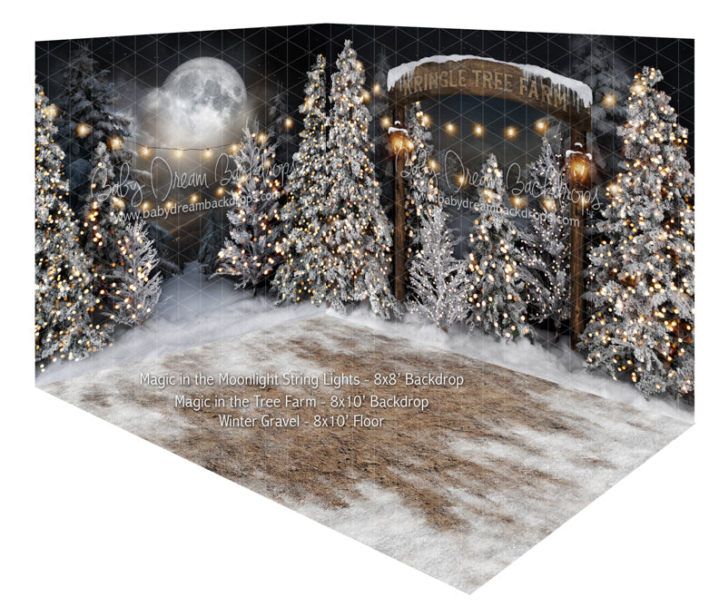 Magic in the Moonlight String Lights and Magic in the Tree Farm Fabric Room