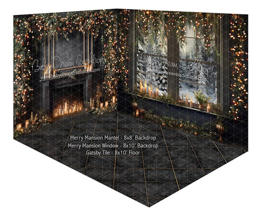 Room Merry Mansion Mantel + Merry Mansion Window + Gatsby Tile (JA)