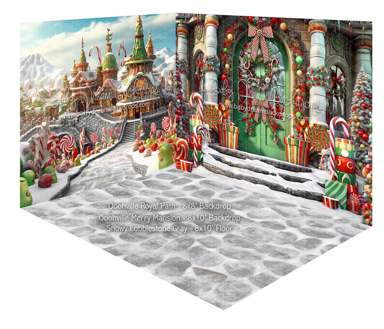 Room Ooohville Royal Path + Oohville Merry Mansion + Snowy Cobblestone Gray
