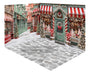 Room Peppermint Plaza Street + Peppermint Plaza Gingerbread + Snowy Cobblestone Gray (JA)